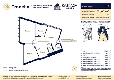 lokal użytkowy na sprzedaż 121m2 lokal użytkowy Gdańsk, Jasień, osiedle Komaps, prof. Jerzego Stankieiwcza