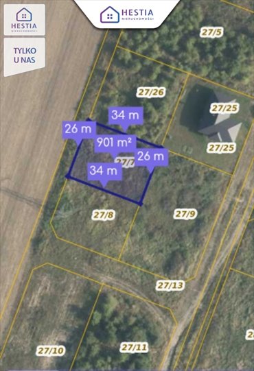 Działka budowlana 900 m² w Mierzynie (warunki zabudowy) działka Mierzyn