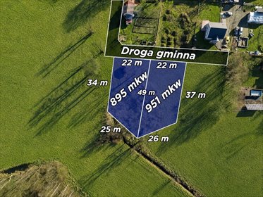 Działka pod dom z mediami, cicha okolica, 8,95 ar działka Borek