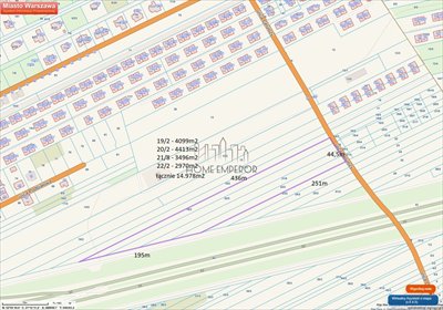 Działka inwestycyjna 14 978 m² w Wawerze z dostępem do mediów działka Warszawa, Wawer, Miedzeszyn, Celulozy