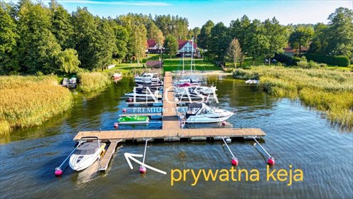Nowy dom z prywatną plażą i keją nad Niegocinem dom Rydzewo, Wrzosowa