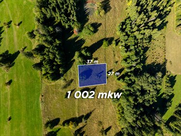 działka na sprzedaż 1002m2 działka Poronin, Skupniowa