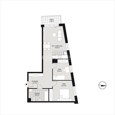 mieszkanie na sprzedaż 61m2 mieszkanie Katowice, Koszutka, Słoneczna