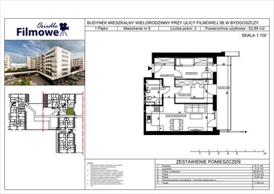 mieszkanie na sprzedaż 53m2 mieszkanie Bydgoszcz, Bartodzieje Małe, Filmowa