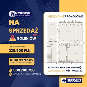 mieszkanie na sprzedaż 69m2 mieszkanie Goleniów