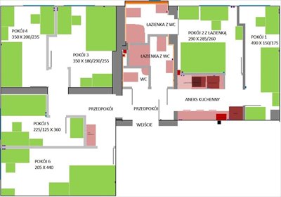 Przestronne 72 m² mieszkanie w centrum Katowic - 6 pokoi mieszkanie Katowice, Centrum, Barbary