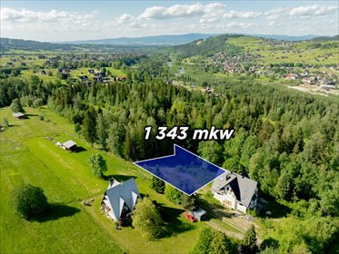 działka na sprzedaż 1343m2 działka Bukowina Tatrzańska, Wierch Głodowski