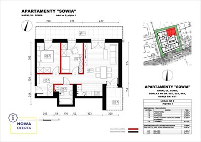 mieszkanie na sprzedaż 64m2 mieszkanie Marki, Sowia