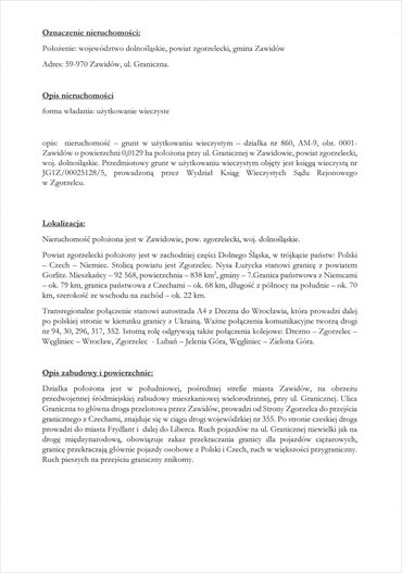 działka na sprzedaż 129m2 działka Zgorzelec, Graniczna