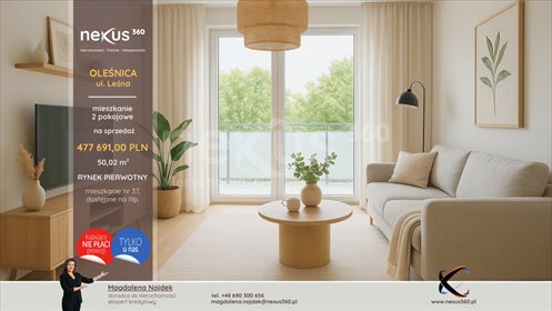 mieszkanie na sprzedaż 50m2 mieszkanie Oleśnica, Leśna
