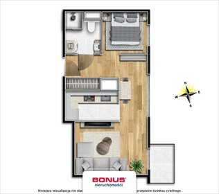 Na sprzedaż nowoczesny apartament 31,78 m² z balkonem w centrum Szczecina mieszkanie Szczecin, Centrum, Edmunda Bałuki