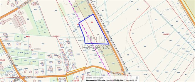 działka na sprzedaż 13580m2 działka Warszawa, Wilanów, Kępa Zawadowska, Włóki