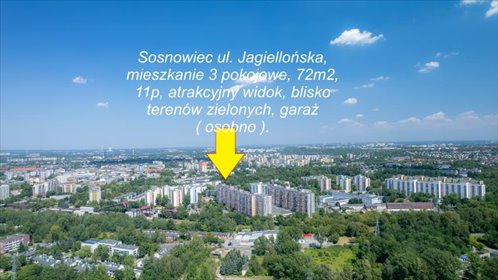 Sosnowiec Centrum 72 m², 3 pokoje, dwustronne, blisko rekreacji mieszkanie Sosnowiec, Centrum