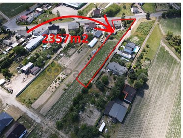 Przestronna działka 2357 m² z budynkiem 120 m² - potencjał działka Kościan