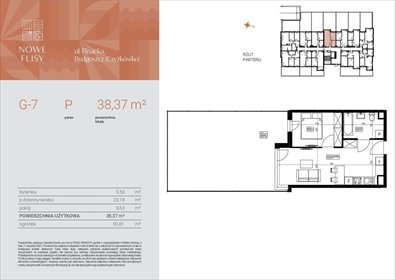 mieszkanie na sprzedaż 38m2 mieszkanie Bydgoszcz, Czyżkówko, Flisacka
