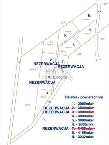 Na sprzedaż działki rolne 3000 m² w Mikołajkach działka Mikołajki