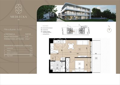 mieszkanie na sprzedaż 38m2 mieszkanie Bydgoszcz, Czyżkówko, Siedlecka