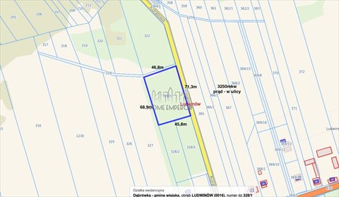 Zapraszam do zakupu działki 3249 m² w Ludwinowie z mediami w ulicy działka Ludwinów, Koralowa