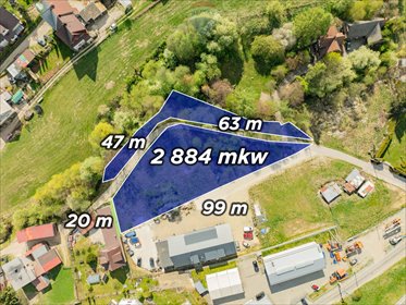 Działka 2884 m² z możliwością zabudowy i usług działka Nowy Targ, Starokrakowska