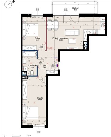 mieszkanie na sprzedaż 70m2 mieszkanie Poznań, Starołęka, Unii Lubelskiej