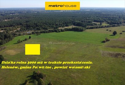 Sprzedam działkę 3000 m² w spokojnej okolicy Helenowa działka Helenów