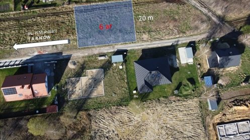 działka na sprzedaż 600m2 działka Tarnów