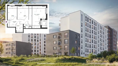 Nowoczesny 3-pokojowy apartament z garażem i widokiem mieszkanie Kraków, Podgórze