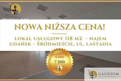 lokal użytkowy na wynajem 118m2 lokal użytkowy Gdańsk, Śródmieście, Lastadia