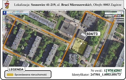 działka na sprzedaż 940m2 działka Sosnowiec, Zagórze, Braci Mieroszewskich
