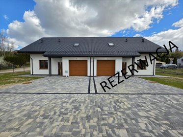 Nowoczesny bliźniak z garażem (120 m²) do wykończenia dom Piątnica Włościańska, Włościańska