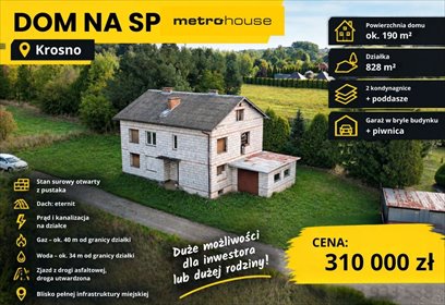Zapraszam do domu 199 m² w Krośnie z dużą działką dom Krosno, Żeromskiego