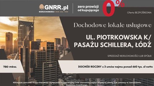 lokal użytkowy na sprzedaż 780m2 lokal użytkowy Łódź, Centrum, Centrum, Piotrkowska