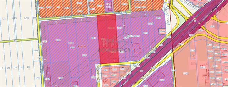 Polecam działkę 22 574 m² z mediami i planem przemysłowym działka Karpin, Warszawska