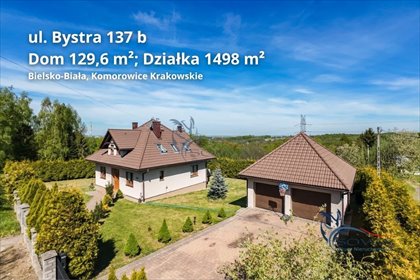 Dom z dużą działką 1498 m² - taras, garaż, 3 sypialnie dom Bielsko-Biała, Komorowice Krakowskie