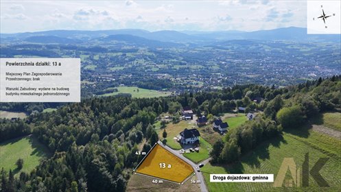 działka na sprzedaż 1300m2 działka Mordarka