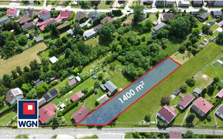 Do sprzedania działka 1400 m² w Kłomnicach z mediami działka Kłomnice, Kłomnice, Parkowa