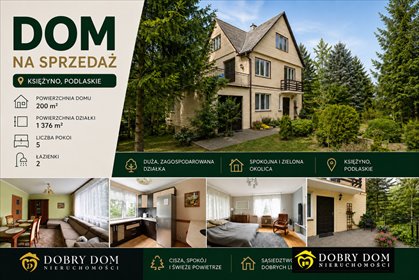 Na sprzedaż przestronny dom 200 m² z dwoma wejściami i dużą działką dom Księżyno