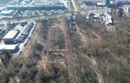 działka na sprzedaż 4438m2 działka Pabianice, Partyzancka