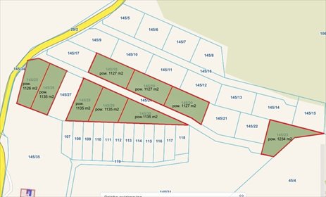 działka na sprzedaż 1127m2 działka Stary Wiec