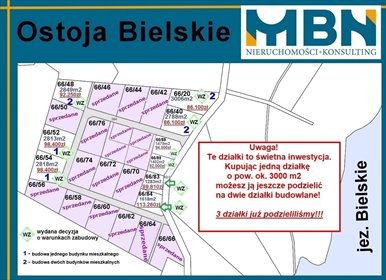 działka na sprzedaż 2788m2 działka Bielskie, Bielskie