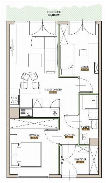 mieszkanie na sprzedaż 51m2 mieszkanie Kraków, Nowa Huta, Sasanek