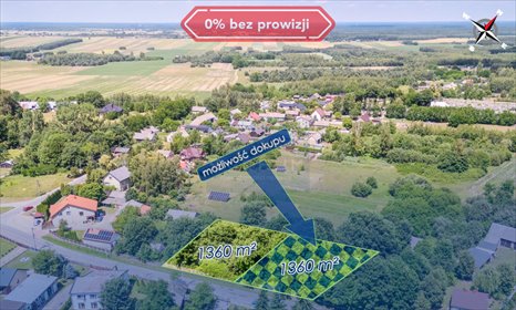 działka na sprzedaż 1360m2 działka Żuraw, Lipnicka
