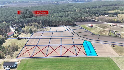 Działka 1200 m² z mediami - lasy i jeziora w Wronczyneku działka Wronczynek