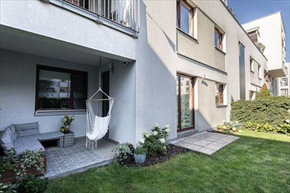Dwustronne mieszkanie z ogrodem i tarasem w Wilanowie mieszkanie Warszawa, Wilanów, Kazachska