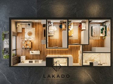 Nowoczesne 4-pokojowe mieszkanie 82 m² z balkonem, blisko centrum! polecam! mieszkanie Kraków, Podgórze, Bukowa