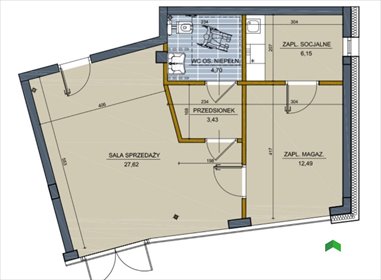 lokal użytkowy na wynajem 54m2 lokal użytkowy Białystok, Centrum, Proletariacka