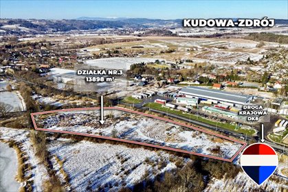 Działka inwestycyjna przy DK8, blisko granicy, 13 898 m² działka Kudowa-Zdrój, Główna