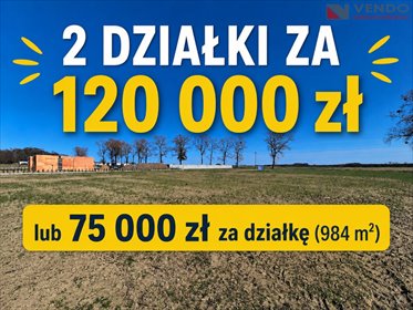 Dwie działki budowlane 984 m² w Łagiewnikach Kościelnych działka Łagiewniki Kościelne