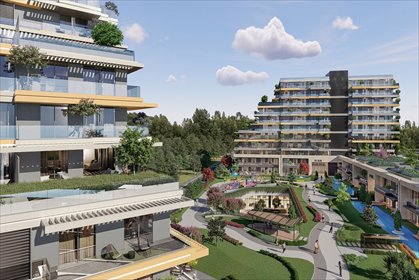Nowoczesne 124 m² z tarasem, pełne wyposażenie mieszkanie Abdurrahmangazi, Abdurrahmangazi, Sancaktepe, Stambuł