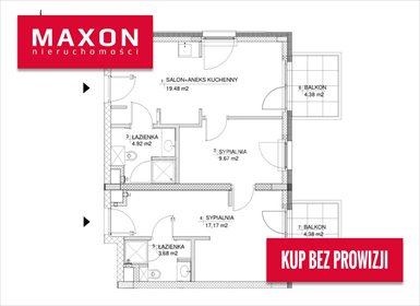mieszkanie na sprzedaż 55m2 mieszkanie Warszawa, Wilanów, Miasteczko Wilanów